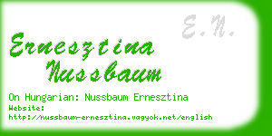 ernesztina nussbaum business card
